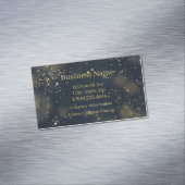 Classy Dark Blue Sky Gold Stars Magnetische Visitenkarte (Beispiel)