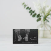 Classy Dark Putt Golf Instruction Business Card Visitenkarte (Stehend Vorderseite)