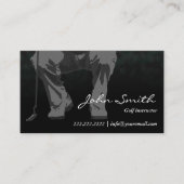 Classy Dark Putt Golf Instruction Business Card Visitenkarte (Vorderseite)