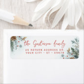 Classy Dark Red Teal Blue Green Floral Wreath (Insitu)