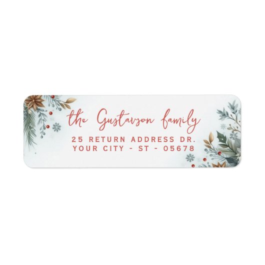 Classy Dark Red Teal Blue Green Floral Wreath (Vorne)