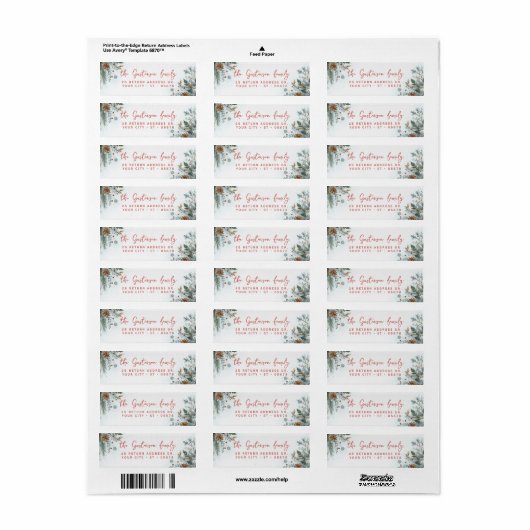 Classy Dark Red Teal Blue Green Floral Wreath (Vorne)