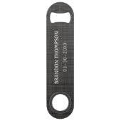 Classy Dark Steel Gray Chic Weave Muster Speed Flaschenöffner (Vorderseite)