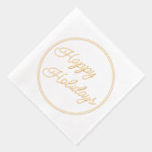 Classy December Happy Holidays Holiday Servietten Mit Folie (Rechts)