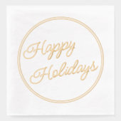 Classy December Happy Holidays Holiday Servietten Mit Folie (Vorderseite)