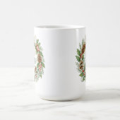 Classy December Wreath With White Bow Holiday Kaffeetasse (Mittel)