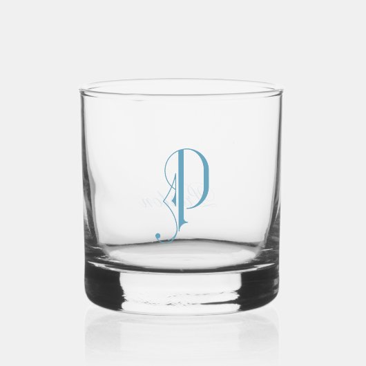 Classy Decorative Monogramed P Personalisiert Whiskyglas (Vorderseite)