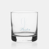Classy Decorative Monogramed P Personalisiert Whiskyglas (Rückseite)
