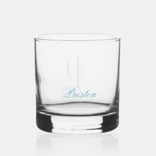 Classy Decorative Monogramed P Personalisiert Whiskyglas (Rückseite)