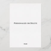 Classy Deko Chic Ankündigung zur Personalisierten  (Rückseite)