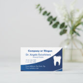 Classy Dental Tooth Logo Ernennung Visitenkarte Terminkarte (Stehend Vorderseite)