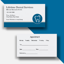 Classy Dentist Erinnerung Business Cards Visitenkarte