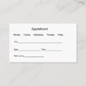 Classy Dentist Erinnerung Business Cards Visitenkarte (Rückseite)