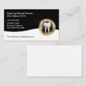 Classy Dentist Office Modern Tooth Emblem Visitenkarte (Vorne/Hinten)