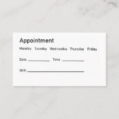 Classy Dentist Office Termin Cards Visitenkarte (Rückseite)