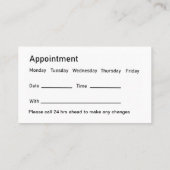 Classy Dentist Office Termin Erinnerung (Rückseite)