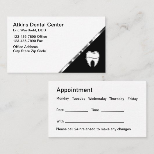 Classy Dentist Office Termin Erinnerung (Vorne/Hinten)