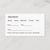 Classy Dentist Office Termine Neue Karten (Rückseite)