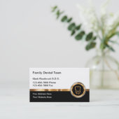 Classy Dentist Termine Business Cards Visitenkarte (Stehend Vorderseite)
