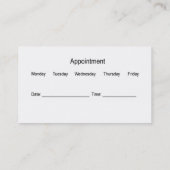 Classy Dentist Termine Business Cards Visitenkarte (Rückseite)