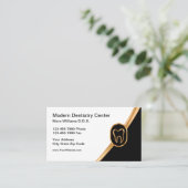 Classy Dentist Termine Business Cards Visitenkarte (Stehend Vorderseite)