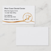 Classy Dentist Theme Business Cards Visitenkarte (Vorne/Hinten)
