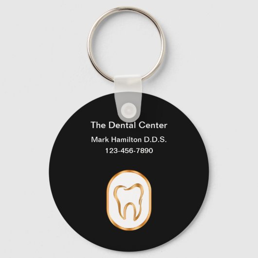 Classy Dentist Theme Business Promotion Keychains Schlüsselanhänger (Vorderseite)