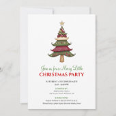Classy designer Christmas tree Christmas invites Einladung (Vorderseite)