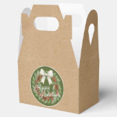 Classy Dezemberkranz mit weißem Bow-Urlaub Geschenkschachtel (Geöffnet)