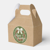 Classy Dezemberkranz mit weißem Bow-Urlaub Geschenkschachtel (Vorderseite)