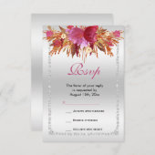 Classy Diamond Glitzer Wasserfarben Blume Geburtst RSVP Karte (Vorne/Hinten)
