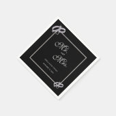Classy Diamond Silver Wedding Rings Wedding Serviette (Ecke)