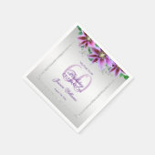 Classy Diamonds & Blume Geburtstag Serviette (Ecke)