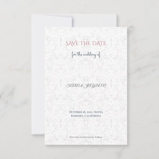 Classy Digital Save the Date | Rustikal Boho (Vorderseite)