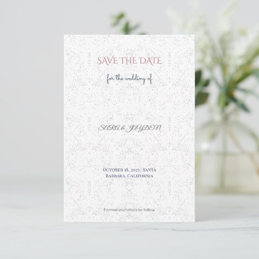 Classy Digital Save the Date | Rustikal Boho (Stehend Vorderseite)