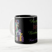 Classy Diva Girl | Geburtstagsfeier Zweifarbige Tasse (Vorderseite Links)
