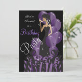 Classy Diva Girl's Cocktail Party Einladung (Stehend Vorderseite)