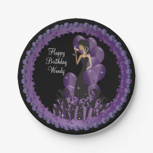 Classy Diva Girl's Party   Personalisiere   Lila Pappteller