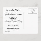 Classy Diva Girl's Party | Save The Date Ankündigungspostkarte (Rückseite)