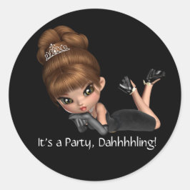 Classy Diva Party Stickers