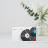 Classy DJ Business Card Visitenkarte (Stehend Vorderseite)