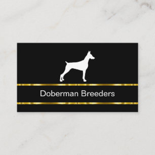 Classy Doberman Pinscher Dog Züchter Business Card Visitenkarte