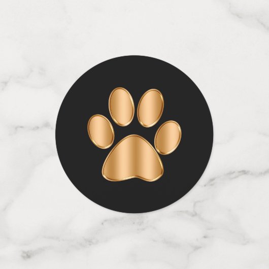 Classy Dog Paw Print Konfetti (Klein Vorderseite)