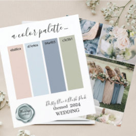 Classy dusty Blue Blush Pink Wedding Farben Palett