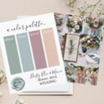 Classy Dusty Blue Mauve Wedding FarbenPaper Sheet<br><div class="desc">Classy Dusty Blue Mauve Wedding Farben Palette Karte 2024</div>