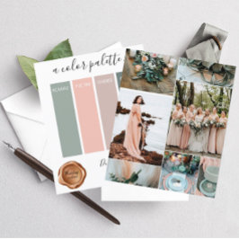 Classy Dusty Rose Greenery Wedding coloPaper Sheet