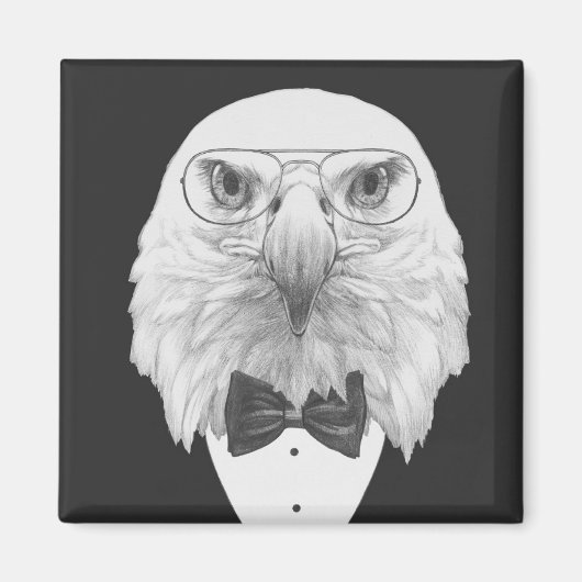 Classy Eagle Portrait Magnet (Vorne)