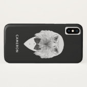 Classy Eagle Portrait | Name hinzufügen Case-Mate iPhone Hülle (Rückseite (Horizontal))