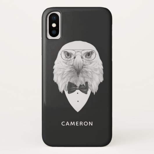 Classy Eagle Portrait | Name hinzufügen Case-Mate iPhone Hülle (Rückseite)