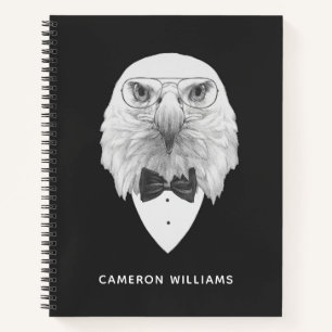 Classy Eagle Portrait   Name hinzufügen Notizblock